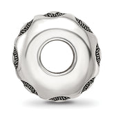 Sterling Silver Reflections Antiqued Circle Pattern Bead
